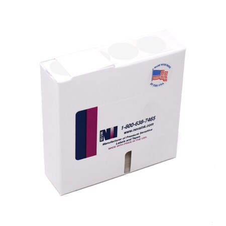 Nevs 1" Color Coding Dots White - Roll Form DOT-10RL White
